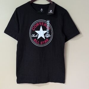 NWT Boys Converse Black Graphic T-Shirt Sz 13-15